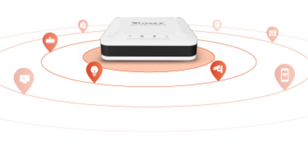 Vconnex Gateway có 4 giao thức kết nối: Wi-Fi; Bluetooth Mesh; Zigbee; RF 433 MHz