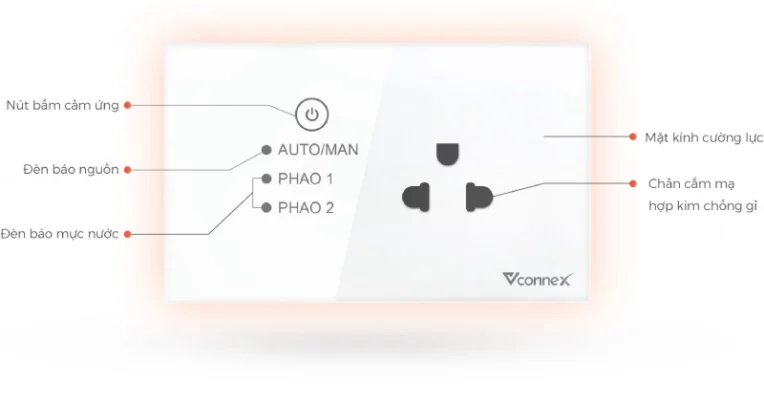 Nút bấm cảm ứng giúp bạn điều khiển trực tiếp sản phẩm một cách dễ dàng hơn